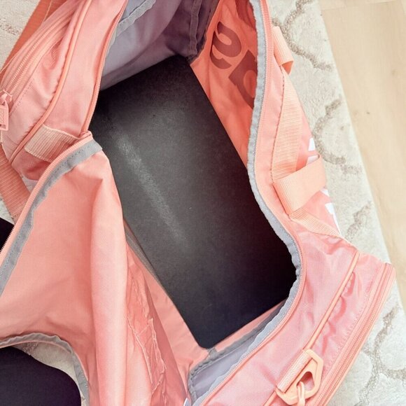 Adidas Unisex Santiago Large Duffel Bag Pink White - Picture 4 of 6